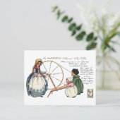 運命の女神と彼女の紡ぎ車 ポストカード (スタンド正面)