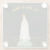 運命の女神のロウソクの行列 ガラスコースター (裏面)