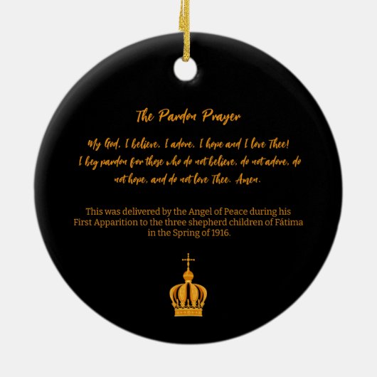 運命の女神のロウソクの行列 セラミックオーナメント (裏面)