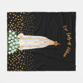 運命の女神のロウソクの行列 フリースブランケット (正面(横))