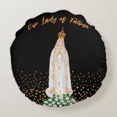 運命の女神のロウソクの行列 ラウンドクッション (裏面)