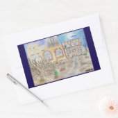 運命の定められた機械の壊れた工場 長方形シール (封筒)