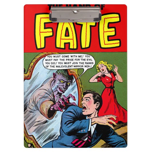 運命の生き物インザ鏡ヴィンテージ漫画サイト クリップボード (正面)