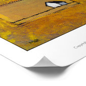 運命の白い鳩の鳥かわいらしの絵画飛行の芸術 ポスター (角)