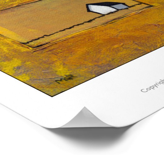 運命の白い鳩の鳥かわいらしの絵画飛行の芸術 ポスター (角)