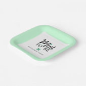 運命の結婚 シャワーパーティ ペーパープレート (傾斜あり)