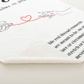 運命の赤い糸、カップルの結婚ギフト、カスタム シェルパブランケット (3/4)