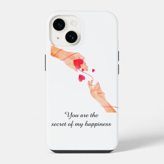 "運命の赤い糸 Hands & Hearts – 永遠" iPhoneケース (裏面)