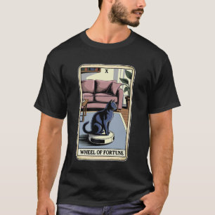 運命の輪 ロボット掃除機 楽しいタロット Tシャツ