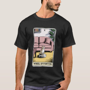 運命の輪 ロボット掃除機 楽しいタロット Tシャツ