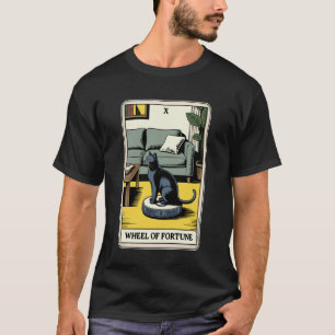 運命の輪 ロボット掃除機 楽しいタロット Tシャツ