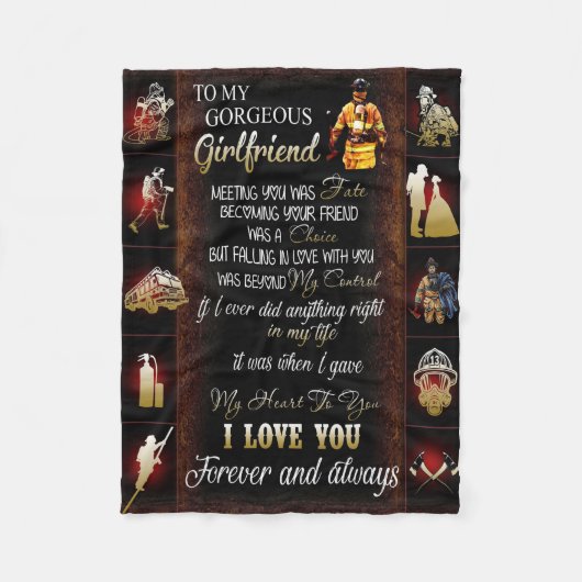 運命の選択私の人生の消防士でコントロール フリースブランケット (正面)