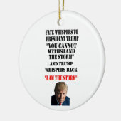 運命は大統領にTRUMPささやきます セラミックオーナメント (左)