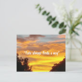 運命は常に道をインスパイア見つける引用文 ポストカード (スタンド正面)
