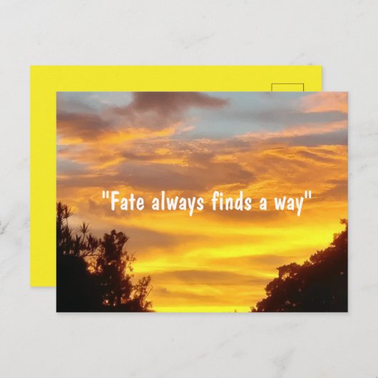 運命は常に道をインスパイア見つける引用文 ポストカード (正面/裏面)