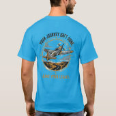 運命を追え パイロット 航空 激励 レガシー Tシャツ (裏面)