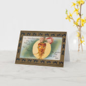 運命ビクトリアンハロウィーンのグリーティングカード カード (黄色い花)