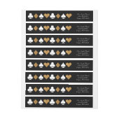 運命ラスベガスは金ゴールドおよび黒の住所ぴかぴか光りました ラップアラウンドラベル (シート)