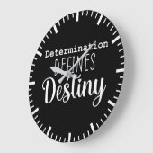 運命、ジム、ハッスルの成功を定義する決定 ラージ壁時計 (傾斜)