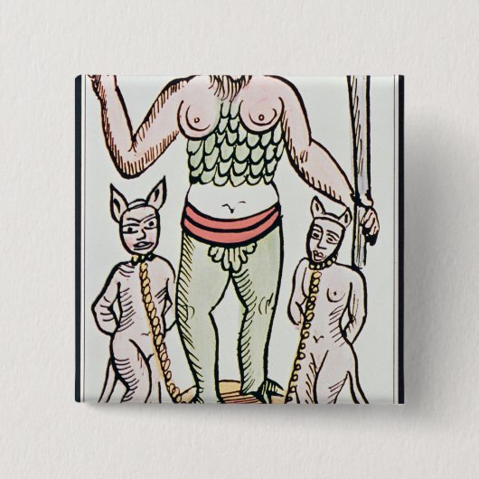 運命、占いカード、フランス語 缶バッジ (正面)