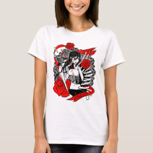 運命! 雑誌の"バラ"のスコップ首のTシャツ Tシャツ