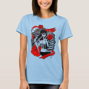 運命! 雑誌の"バラ"の焼損のTシャツ Tシャツ