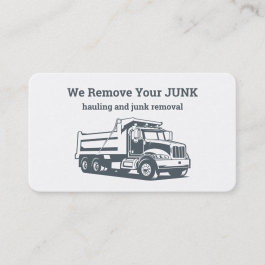 運搬とジャンク除去 名刺 (正面)