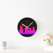 運搬車 ラウンド壁時計 (ホーム)