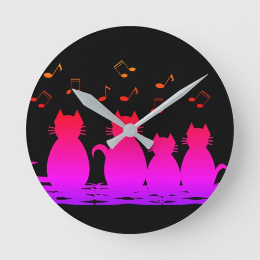 運搬車 ラウンド壁時計 (正面)