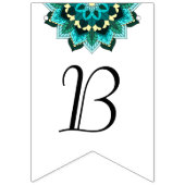 運最高のの。水色の曼荼羅 バンティングフラッグ (第3の旗)