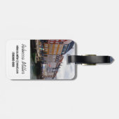 運河とボート|コペンハーゲン ラゲッジタグ (裏面横)