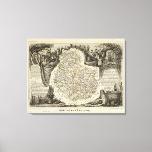 運河と道路 キャンバスプリント (正面)