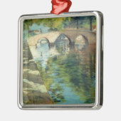 運河に対する反射 メタルオーナメント (左)