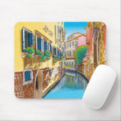 運河に沿うウィンドウ・ボックス マウスパッド (マウス)
