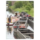 運河に面したナローボート クリップボード (裏面)