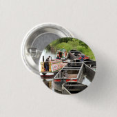 運河に面したナローボート 缶バッジ (正面&裏面)