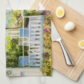 運河のテラス キッチンタオル (四つ折り)