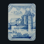 運河の上に跳ね橋を示すデルフトタイル19日 マグネット<br><div class="desc">Image:56463 19世紀の運河の上に跳ね橋を示すデルフトタイル。オランダ学校（19世紀）。Private Collection、Stapleton Collectionアート、ファインアート。</div>