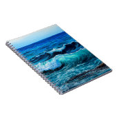 運河の上の海や海の波を示す油絵 ノートブック (右側)