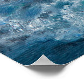 運河の上の海や海の波を示す油絵 ポスター (角)