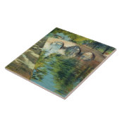 運河の反射（William Meritt Chase著） タイル (側面)