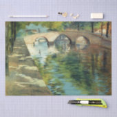 運河の水に反射する木 薄葉紙 (クラフト)