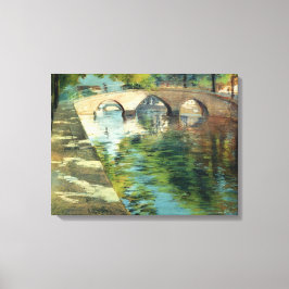 運河の水に対する反射 キャンバスプリント