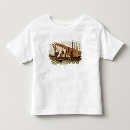 運河の浚渫 トドラーTシャツ (正面)