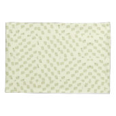 運河の花々緑とクリームのパターンbywhacacchlus 枕カバー (裏面-左)