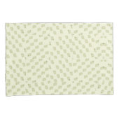 運河の花々緑とクリームのパターンbywhacacchlus 枕カバー (正面右)