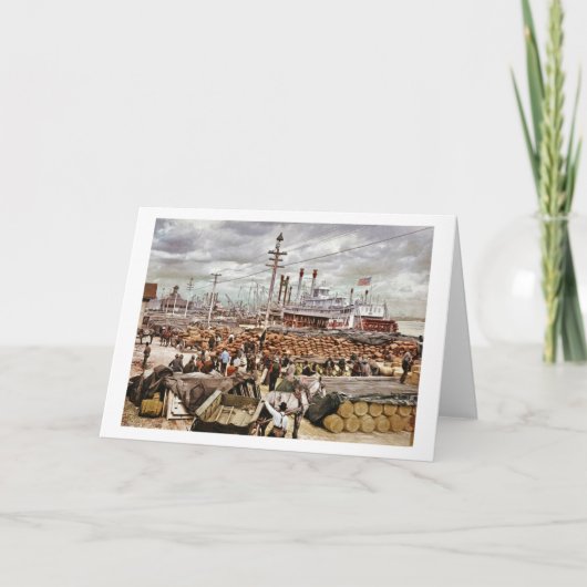 運河の通りニュー・オーリンズ1900年の沖積堤 カード (正面)