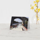 運河をテーマにしたカード。あなた空白の自身のメッセージのために カード (黄色い花)