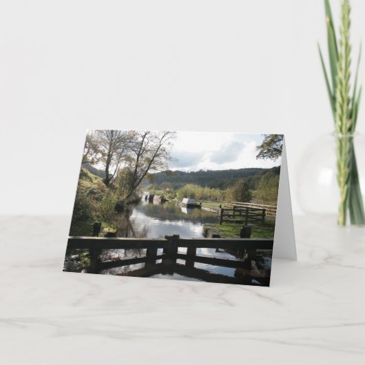 運河をテーマにしたカード。あなた空白の自身のメッセージのために カード (正面)