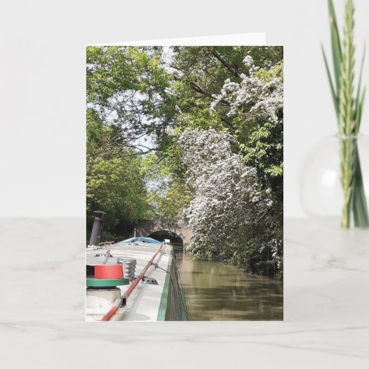 運河をテーマにしたカード。あなた空白の自身のメッセージのために カード (正面)